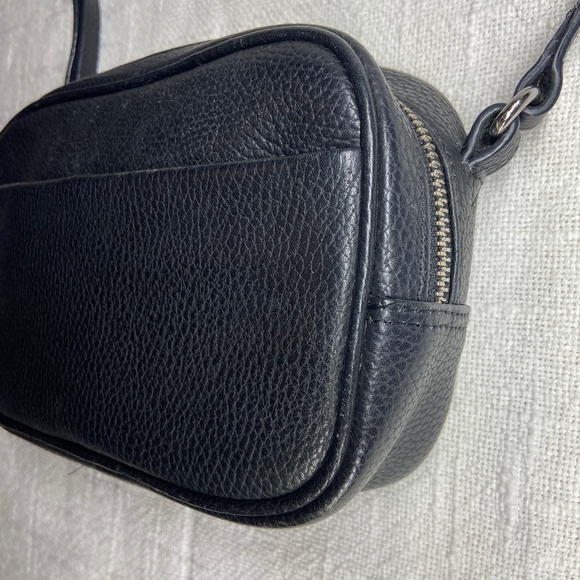 Corder London Cross Body Black Pebble Leather Zip Closure Purse - Picture 6 of 15